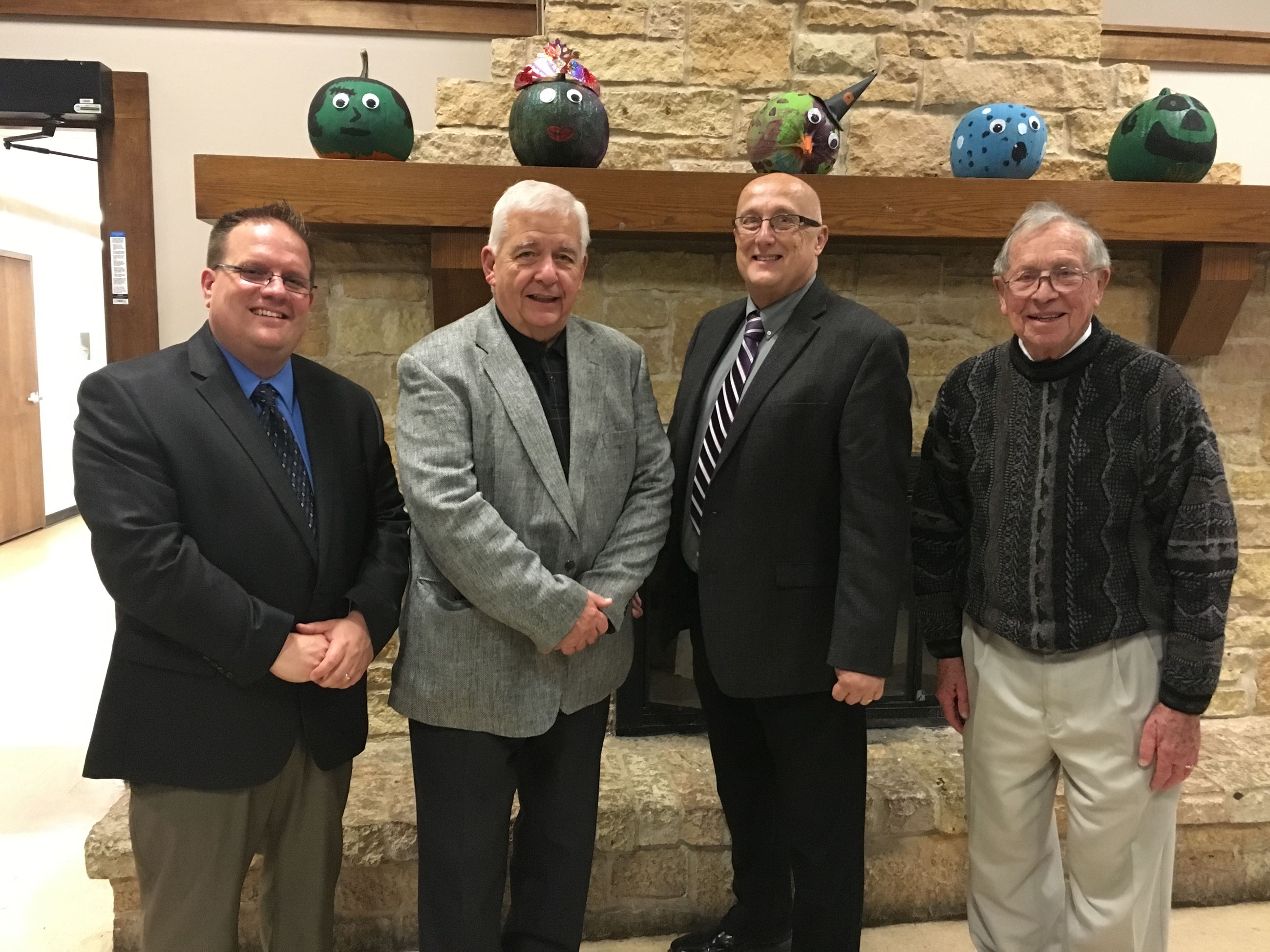 Mayor Erik Brooks and Former Mayors Thomas Zepecki, David Kieck, and Chester Grobschmidt